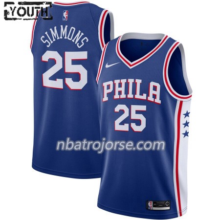 Barn Philadelphia 76ers Tröja Ben Simmons 25 2019-20 Nike Icon Edition Swingman